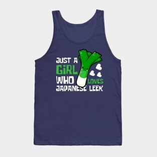 Just A Girl Who Loves Japanese Leek Cute Tank Top